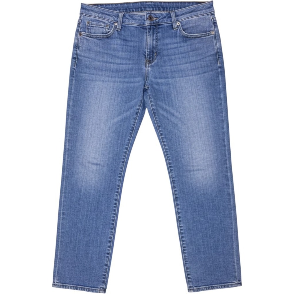 Lucky Brand Mid Rise Straight Leg Jeans Medium Wash Blue Denim 14/32 Womens
